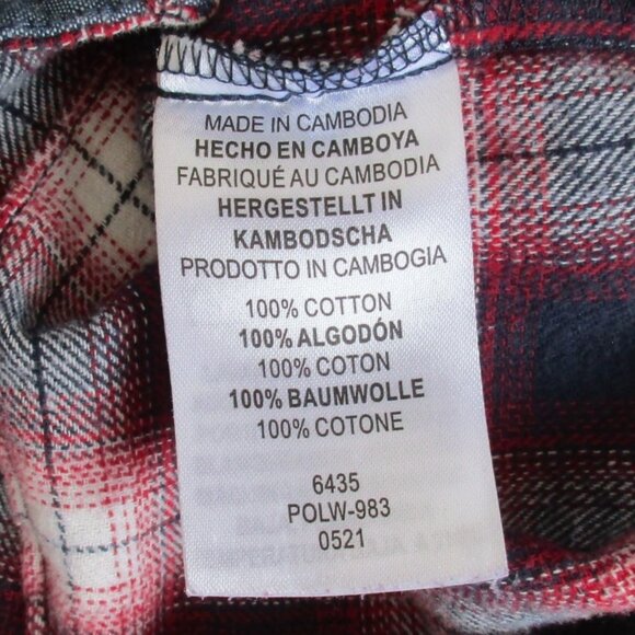 Legendary Whitetails Shirt Size 1X Plaid Button Down Flannel - Picture 9 of 10
